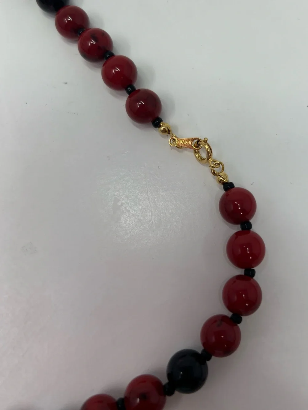 Vintage Avon Necklace East Side Style 24” Beaded Retro 1989 Statement Chunky